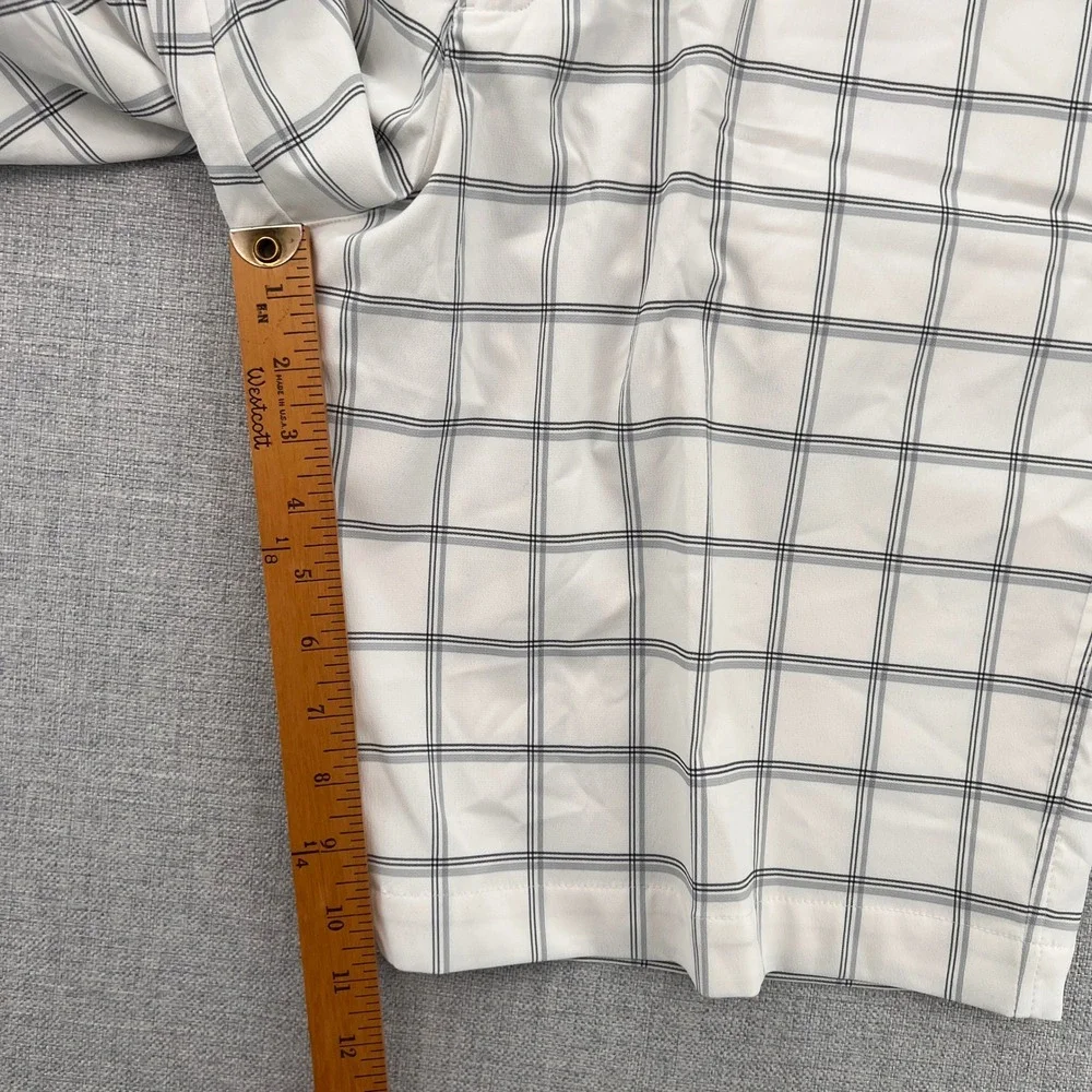 Nike Golf Core Plaid Shorts Men 38 White‎ Gray Windowpane Preppy Ivy Prep